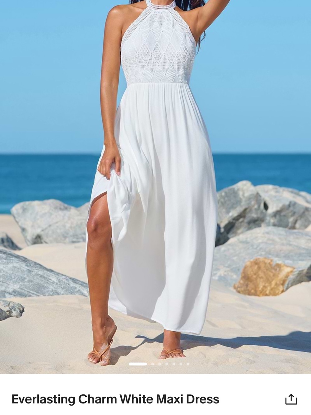 Cupshe Everlasting Charm White Maxi Dress - Picture 7 of 8